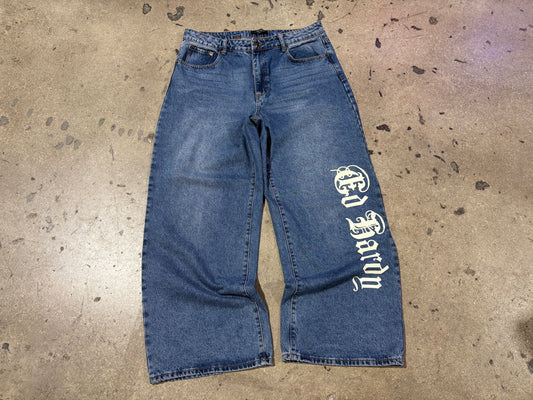 ED Hardy Born Free Baggy Denim Jean - Blue Size 34