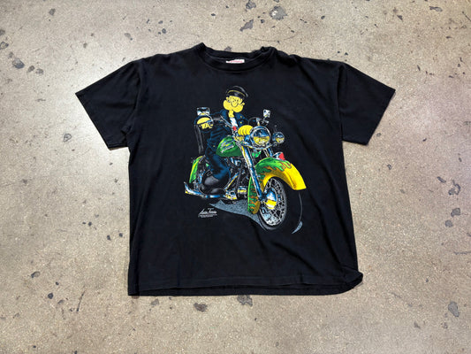 1993 Popeye Biker Tee - Black Size XL