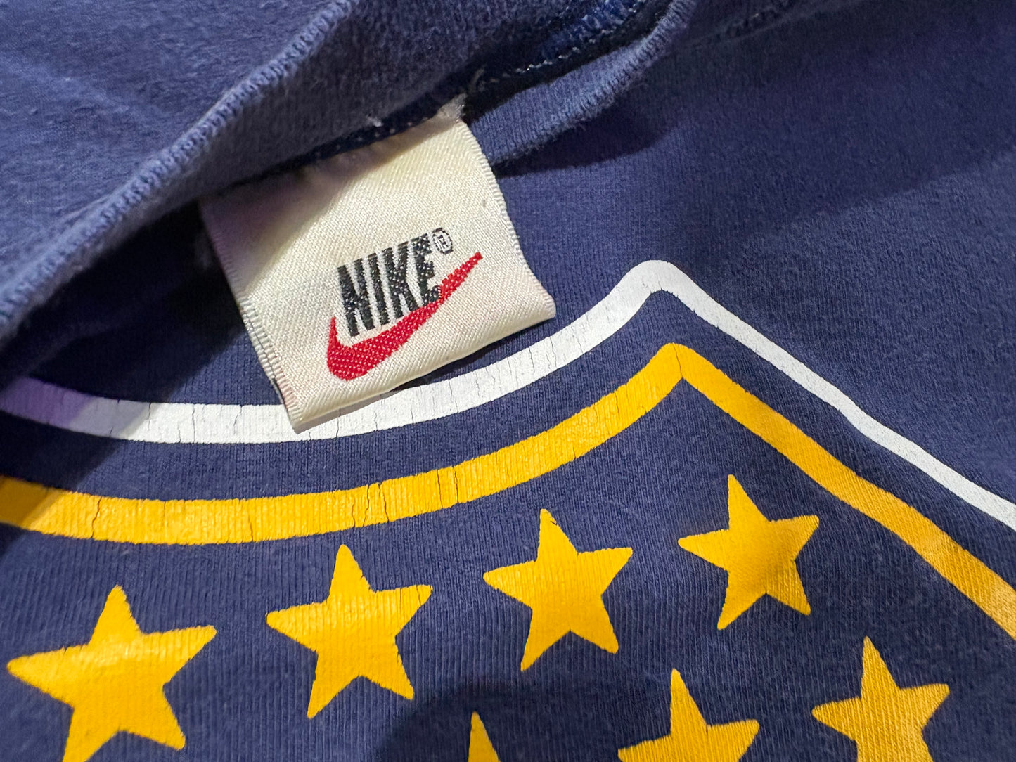 90s Nike Boca Juniors Soccer Tee - Navy Size Large