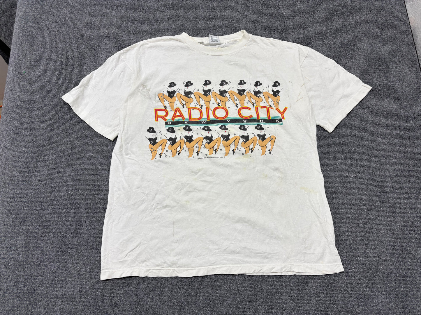 1996 Radio City New York Tee - White Size XL