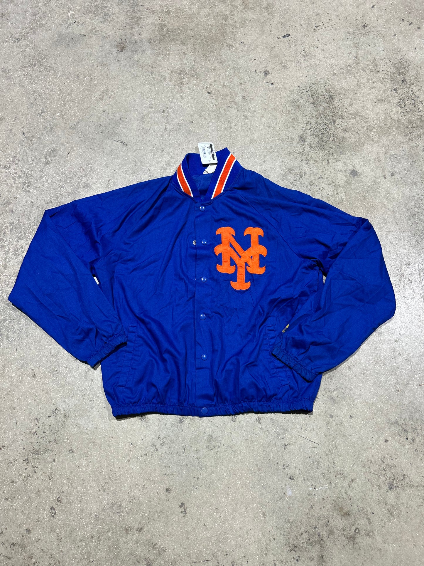 80s New York Mets Baseball Jacket - Blue size Large