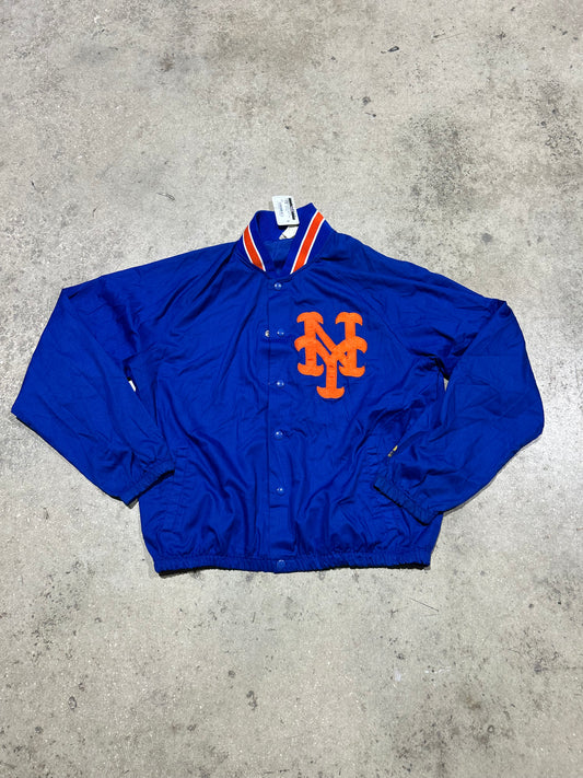 80s New York Mets Baseball Jacket - Blue size Large