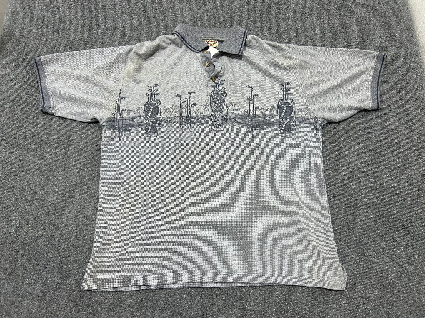 Boca Classics Golf Polo Shirt - Grey Size Large