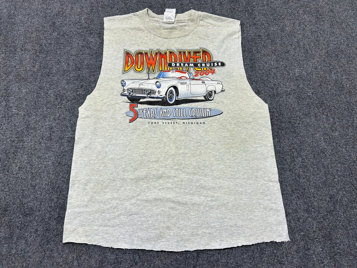 2004 Downdrived Dream Cruise Cutoff Tee - Gray Size Large (con)