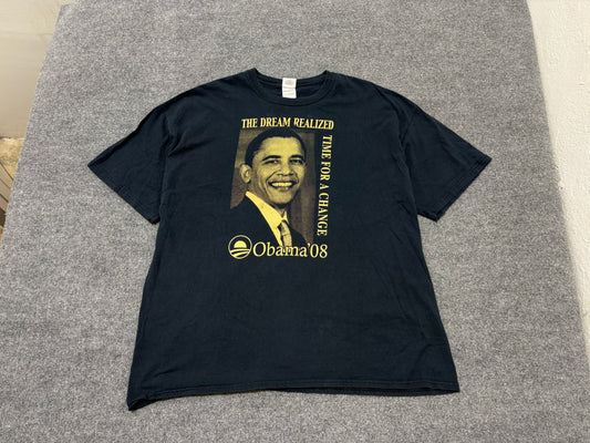 2008 Barack Obama The Dream Realized Tee - Black Size XXL