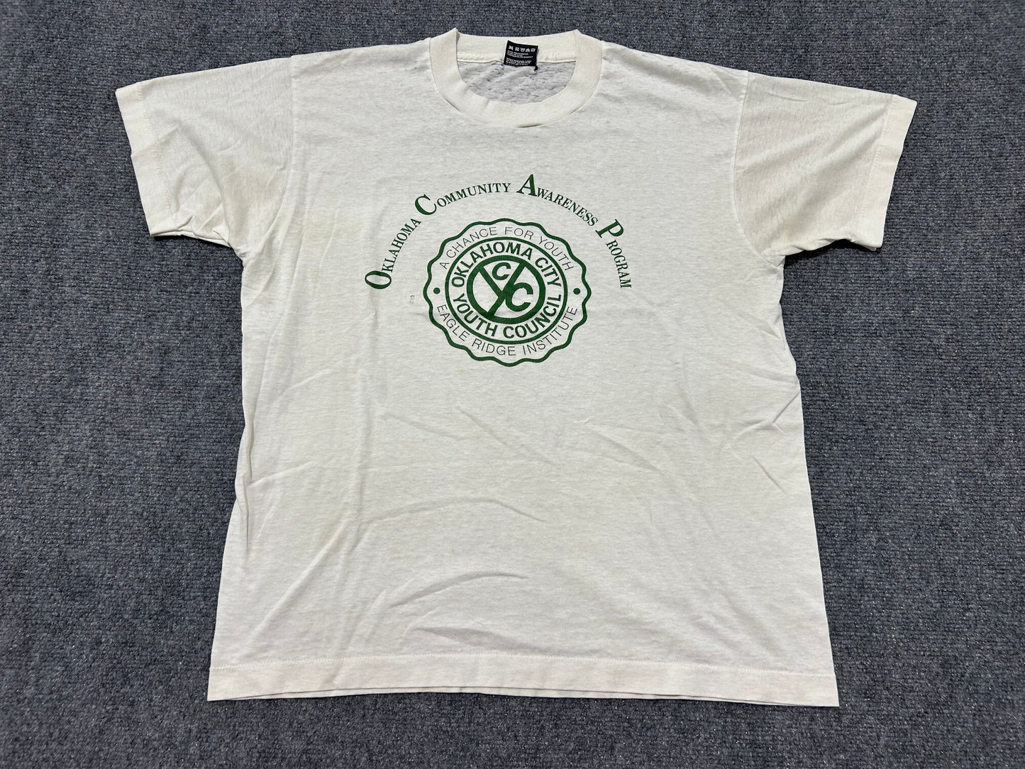 Oklahoma Drive Sober Live Happy Tee - White size Large