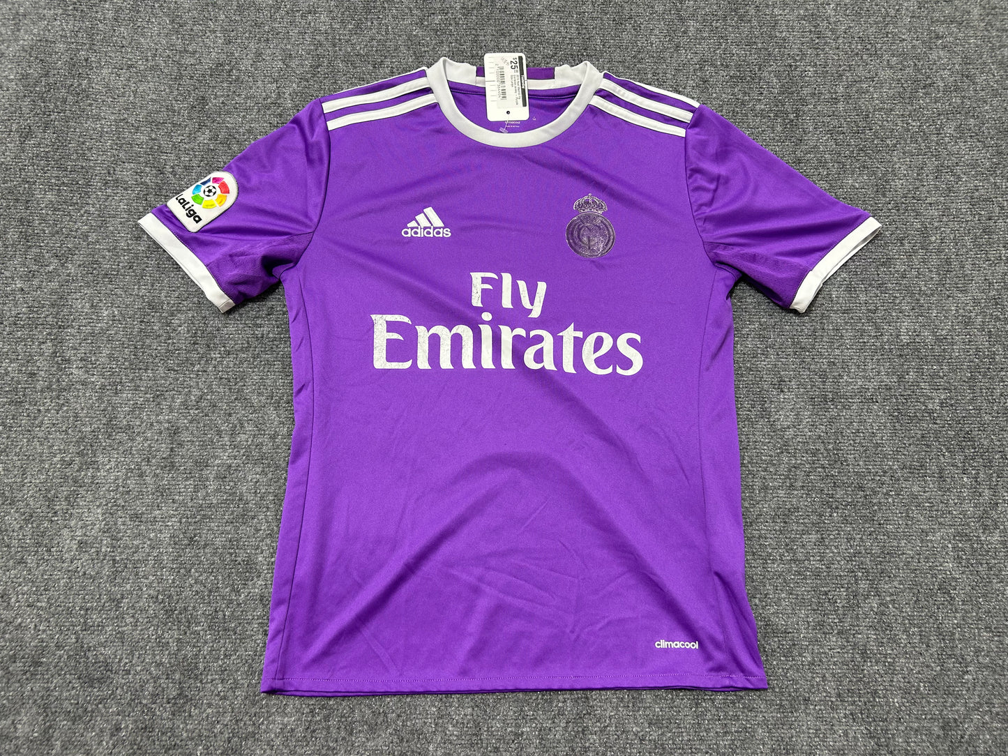 2016 Real Madrid Fly Emirates Jersey - Purple Size Large