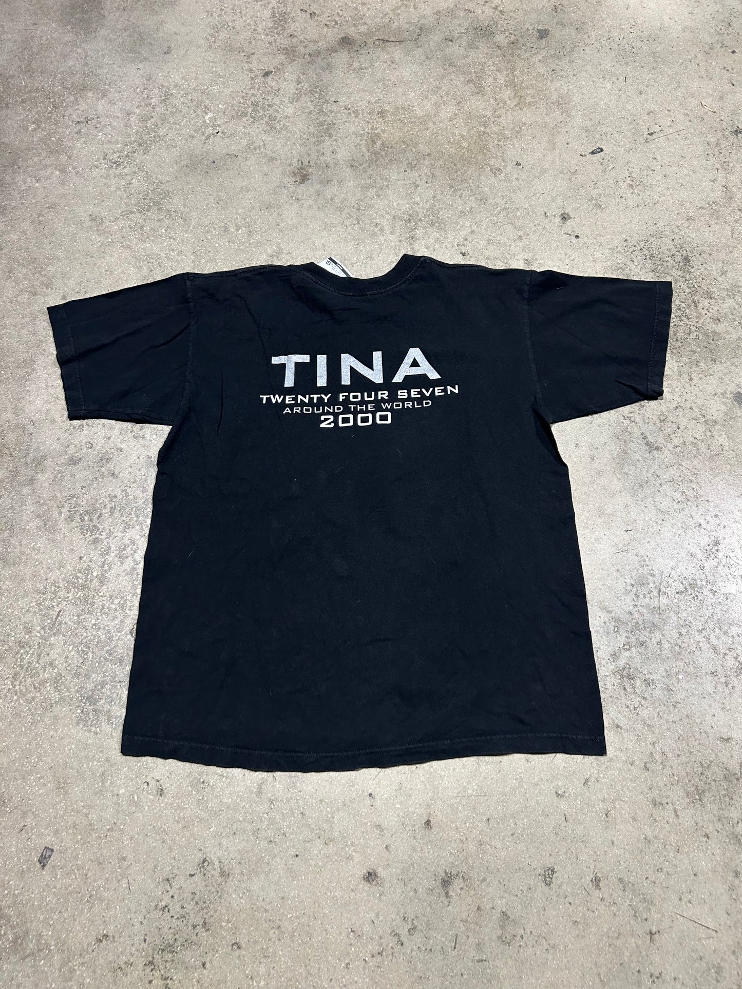 2000 Tina Turner 24/7 Around the World Tour Tee - Black Size XL