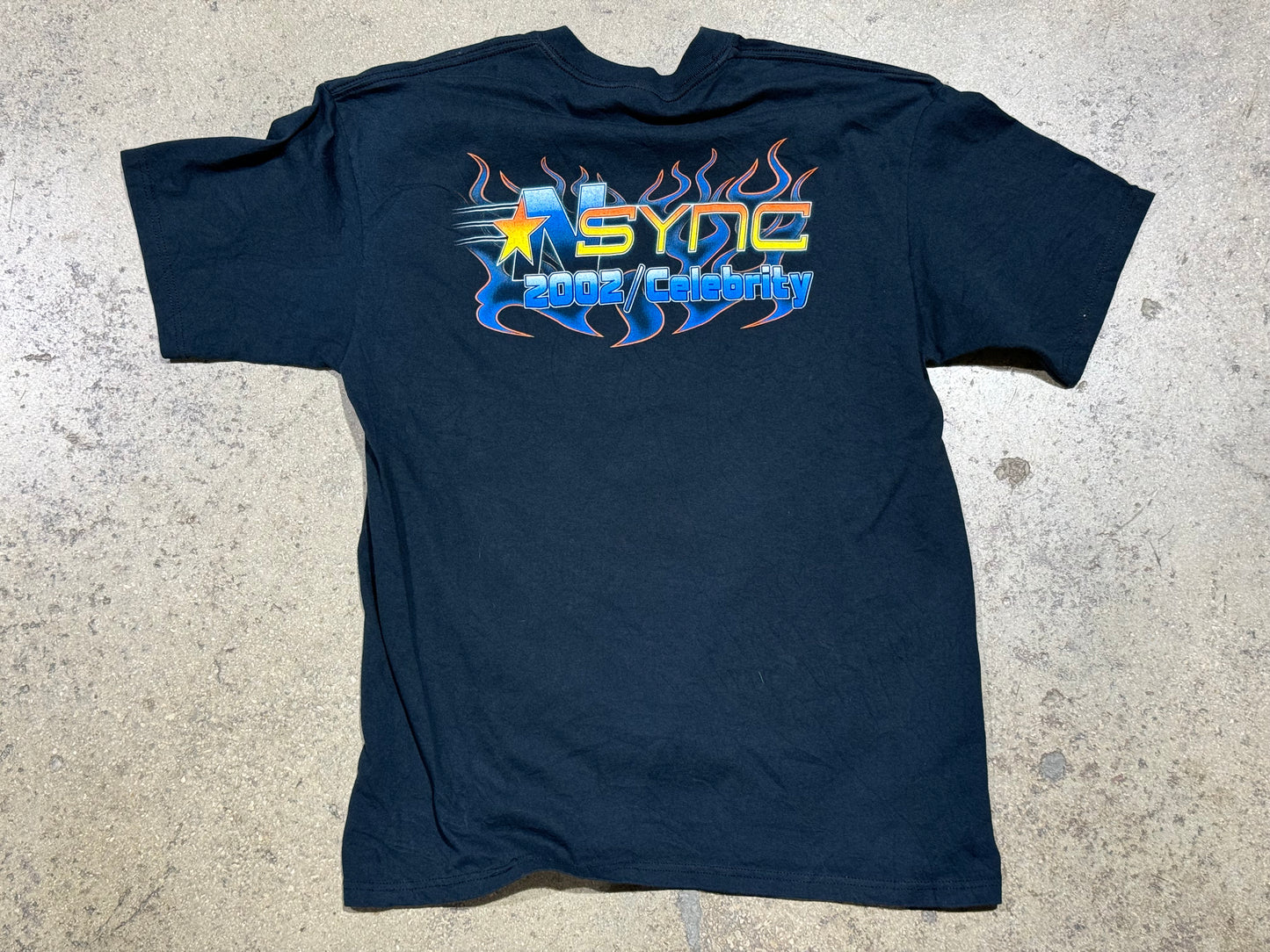 2002 N'sync Tour Tee - Black Size Large