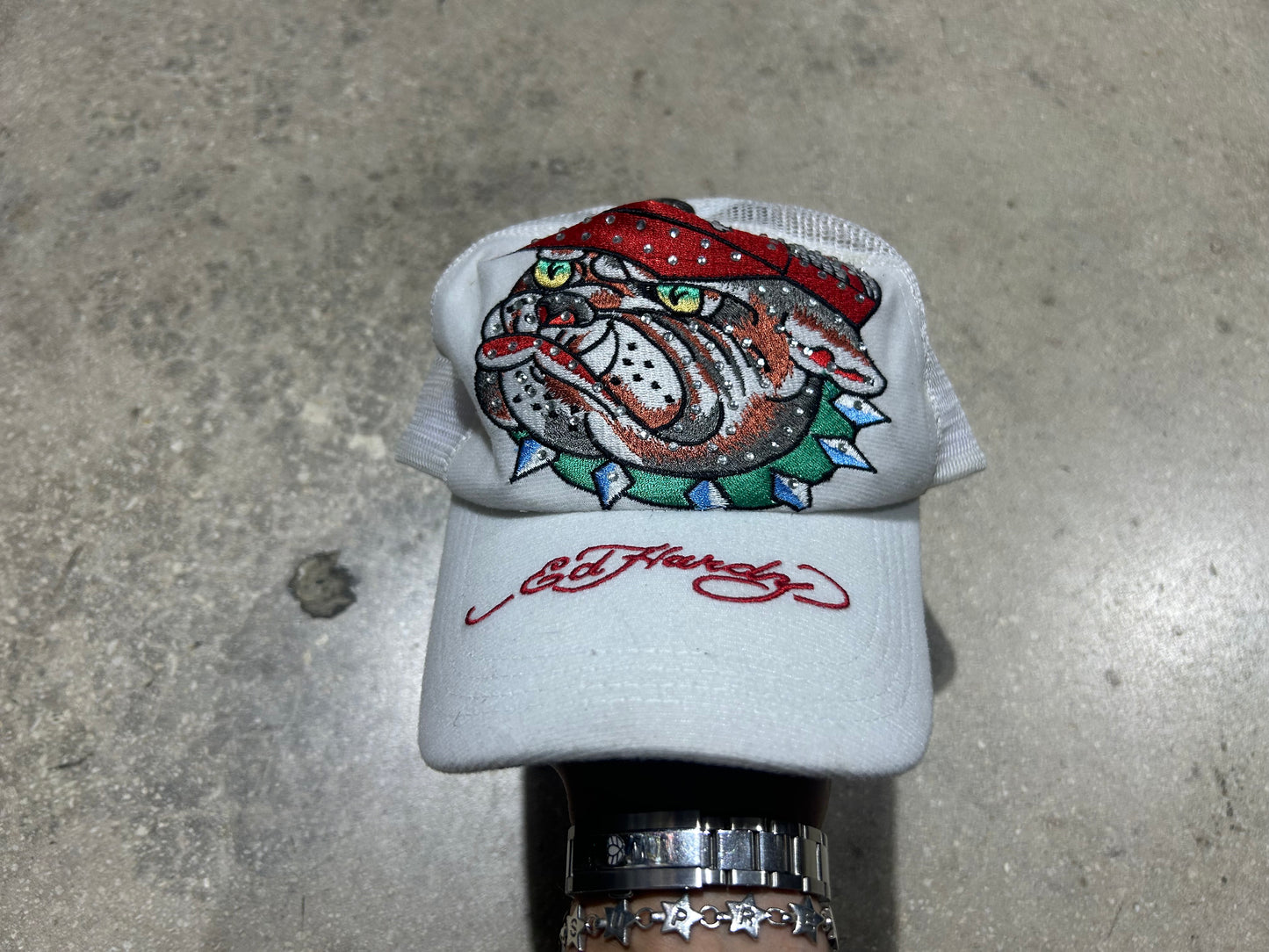 Ed Hardy Bulldog Hat - White