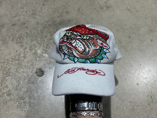 Ed Hardy Bulldog Hat - White