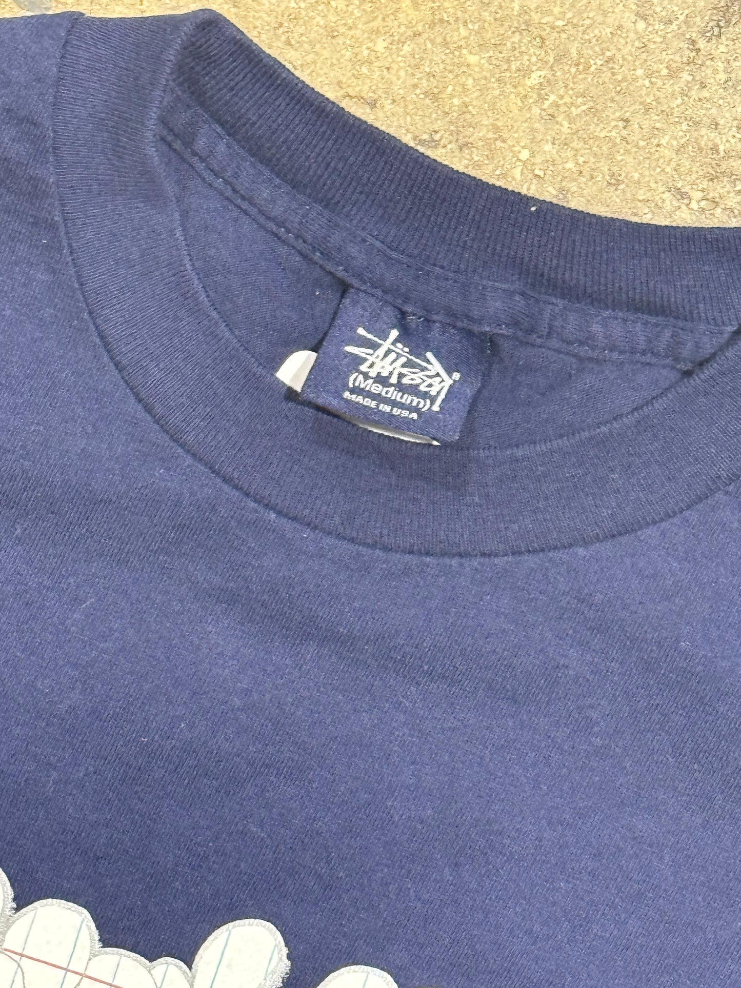 Stussy Notebook L/S - Navy Size Medium