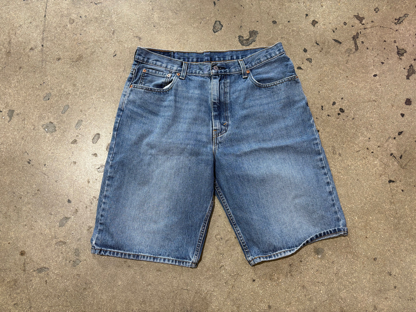 Levis 569 Denim Jean Shorts - Blue Size 36