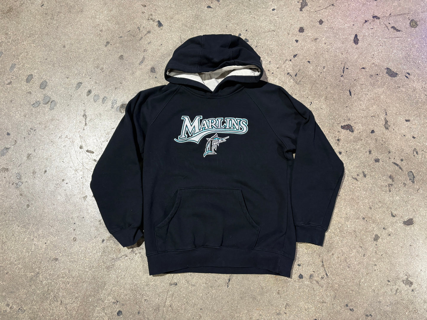 Kid Florida Marlins Hoodie - Black Size Large