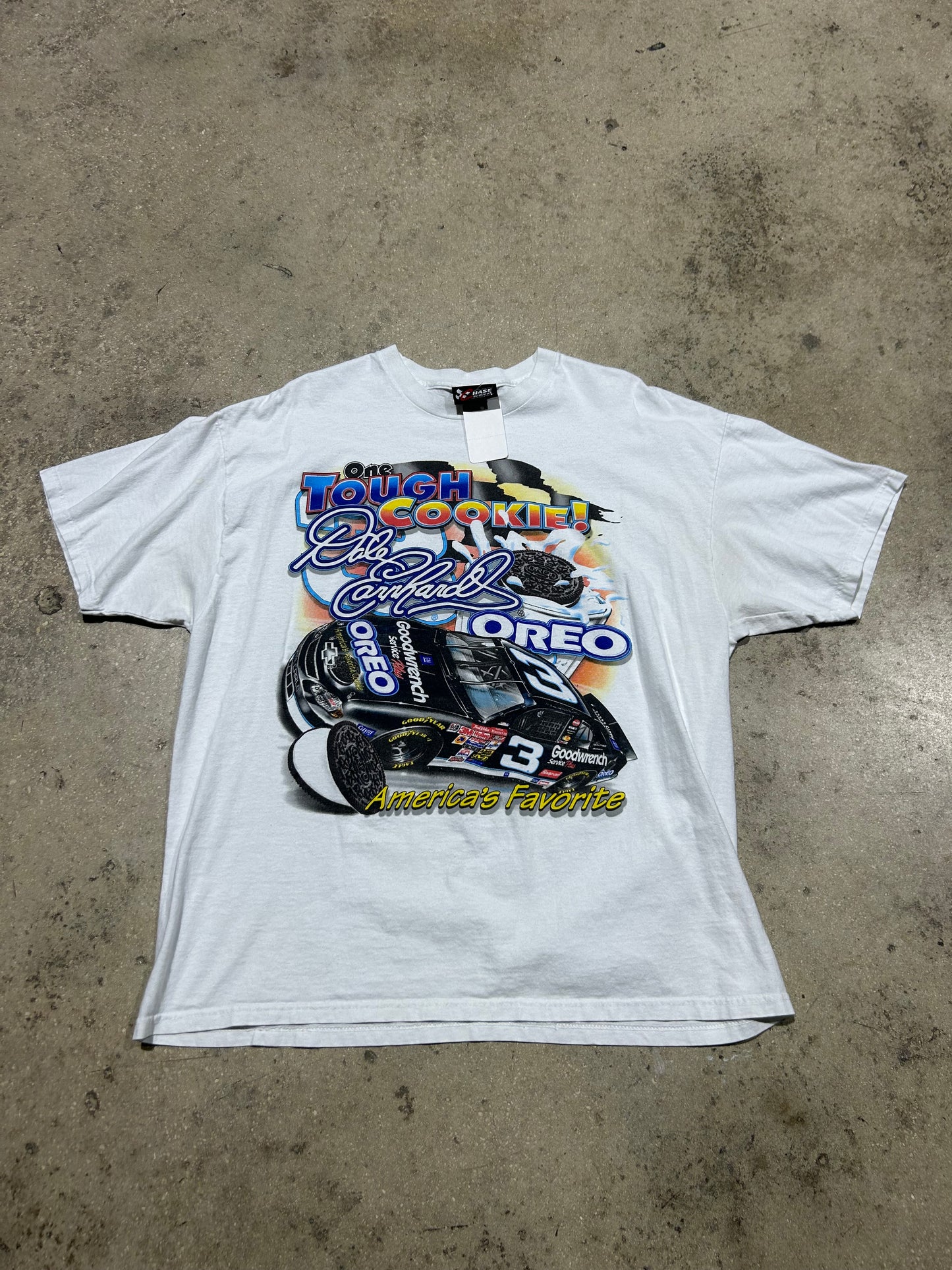 Dale Earnhardt Oreo Nascar Tee - White Size Large