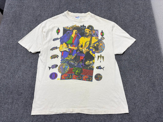 1993 Santana & Bob Dylan Tour Tee - White Size XL