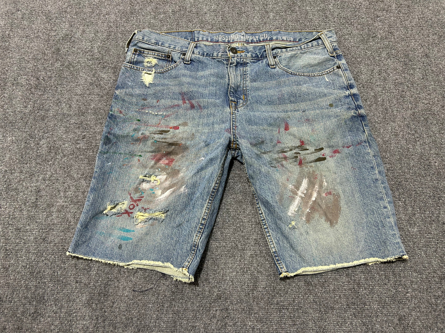 Thrashed Denim Shorts - Blue Size 38(con)