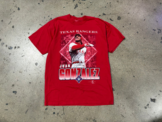 1999 Texas Rangers Juan Gonzalez Tee - Red Size XL