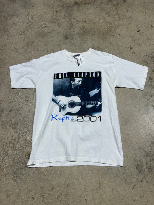 2001 Eric Clapton Reptile Tour Tee - White Size Large