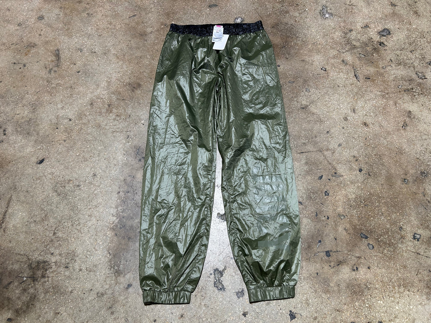 Juicy Couture Windbreaker Track Pants - Olive Size Small