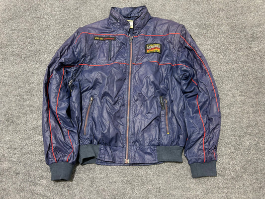 Surf Style Nylon Jacket - Navy Size Medium