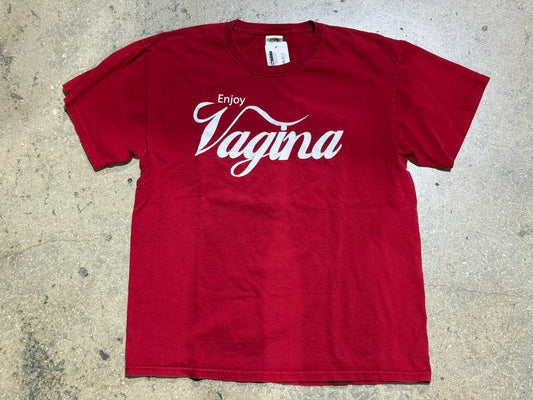 Enjoy Vagina Coke Parody Tee - Red Size Large