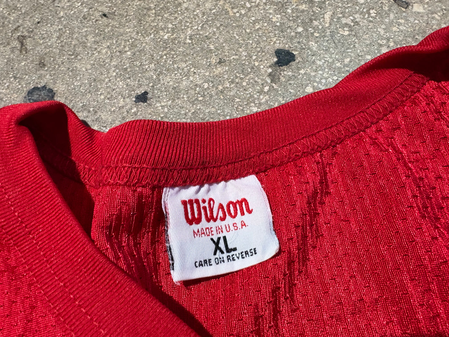Wilson North Rockland Cropped Mesh Jersey - Red Size XL