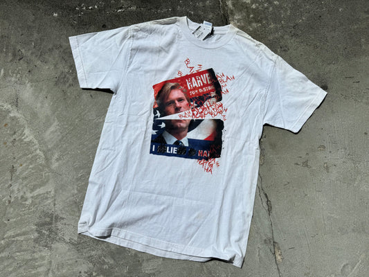 The Dark Knight Harvey For D.A. Joker Vandalism Tee - White Size Large