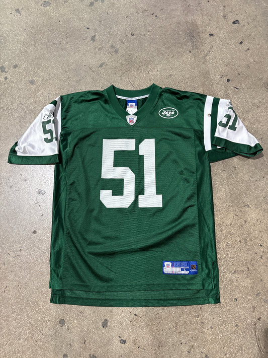 Jonathan Vilma New York Jets Jersey - Dark Green Size Large
