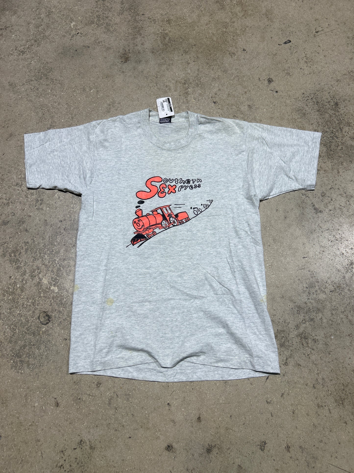 90s Southern SEXpress Tee - Ash Grey Size Large