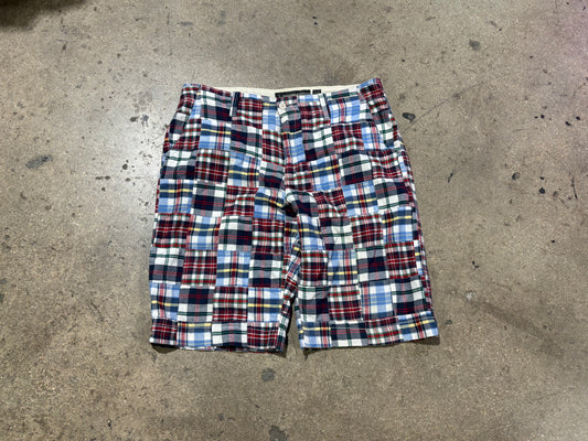 Old Navy Plaid Patchwork Shorts - Multicolor Size 36