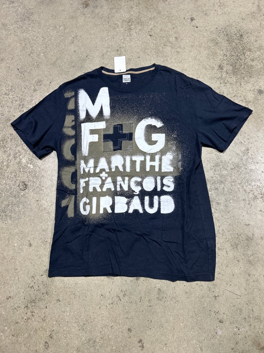 Marithe Francois Girbaud Spray Paint Tee - Black Size XL
