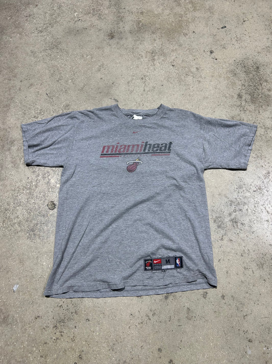 Thrashed Miami Heat Tee - Grey Size Medium