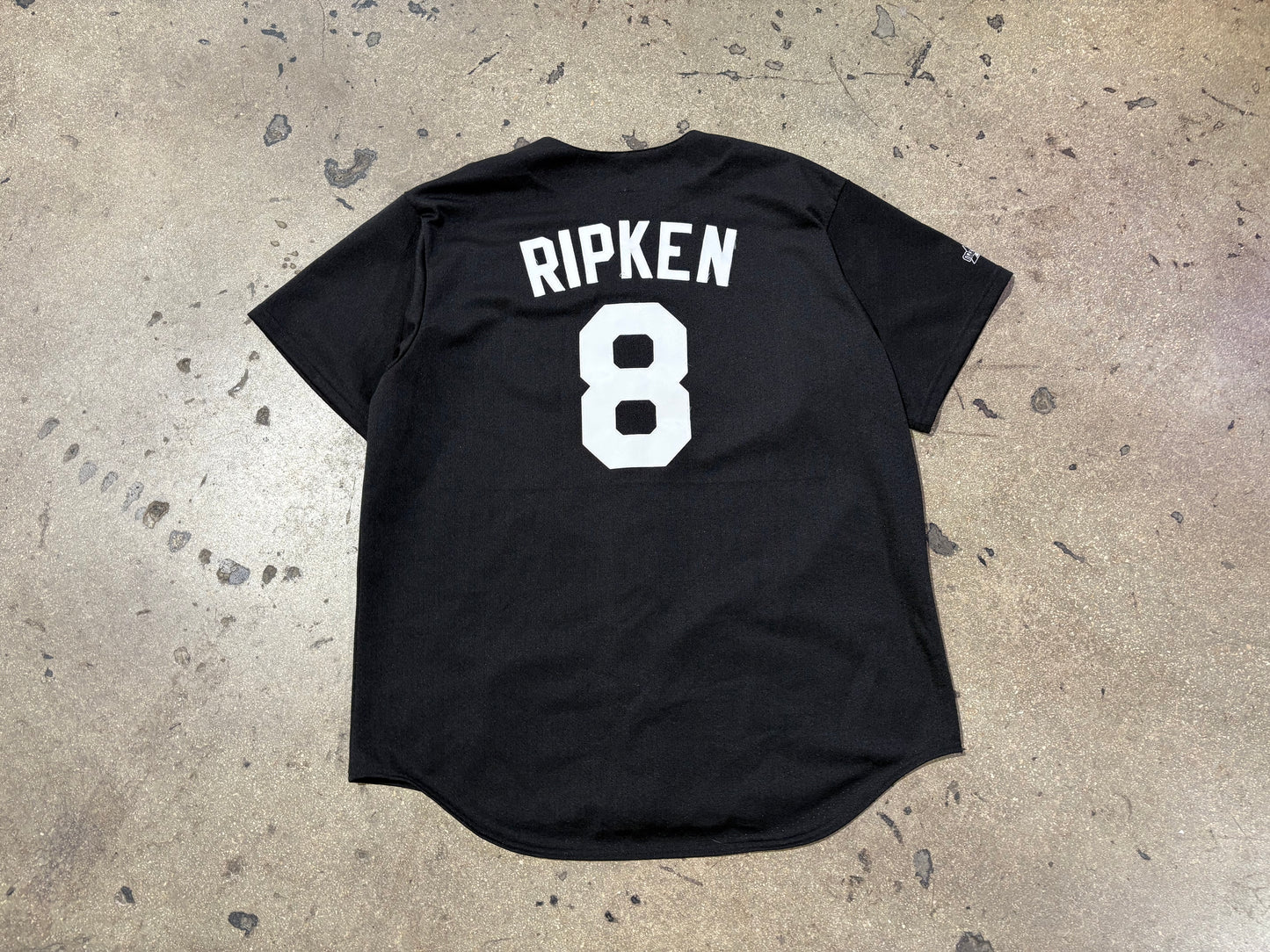 Majestic Baltimore Orioles #8 Ripken Baseball Jersey - Black Size XL