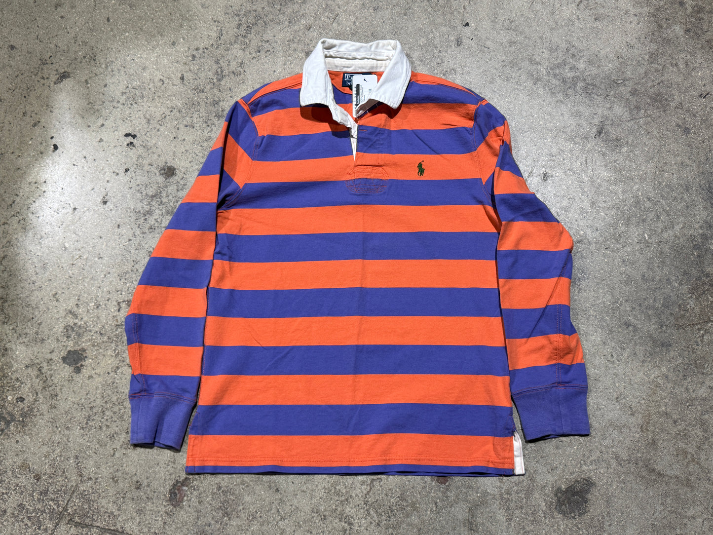 Polo Ralph Lauren Striped Rugby - Purple/Melon Size Medium