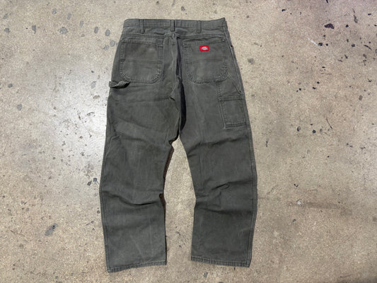 Dickies Carpenter Work Pants - Olive Size 36 x 32