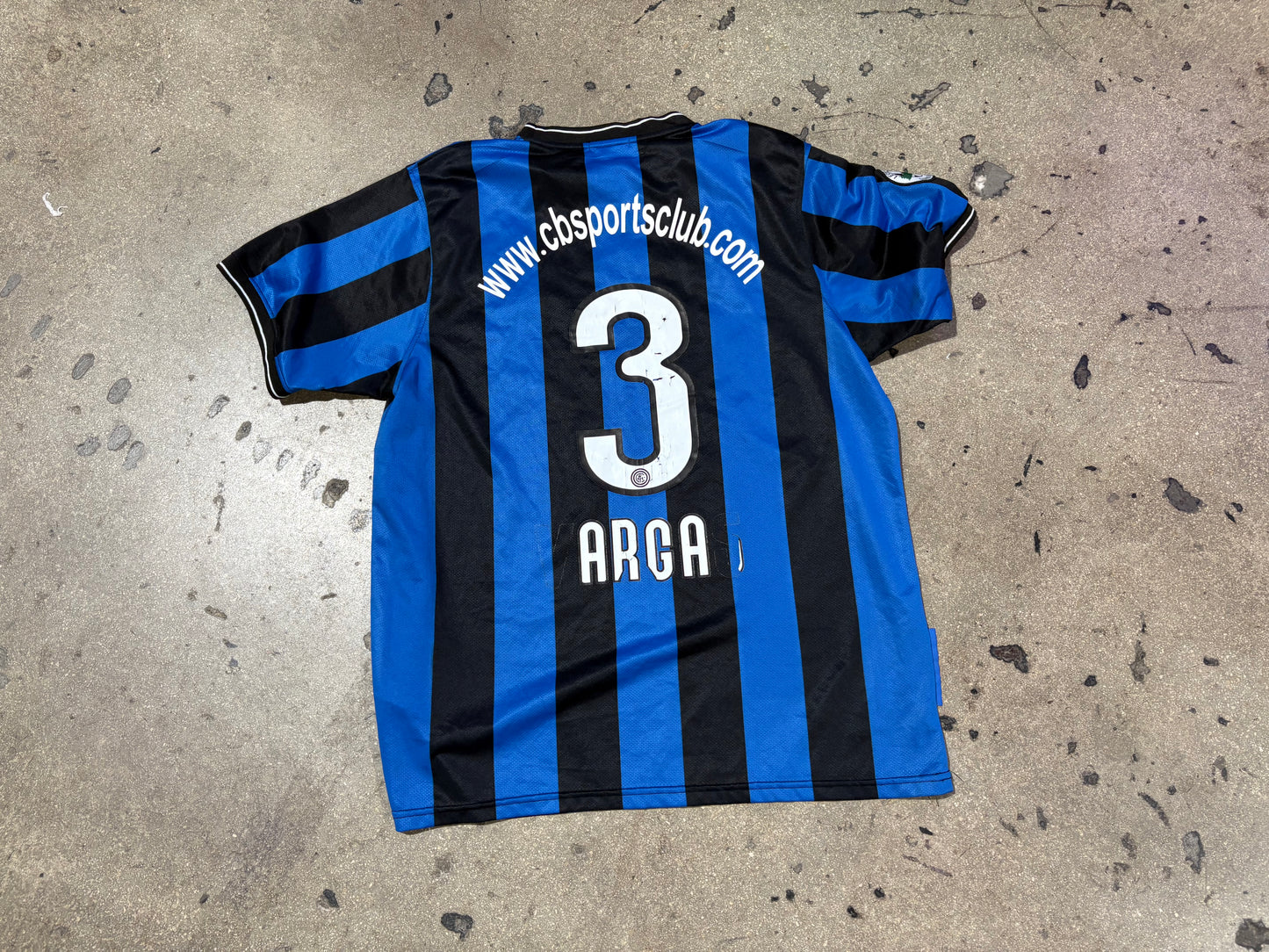 Nike Inter Milan #3 Vargas Jersey - Blue / Black Size 3XL