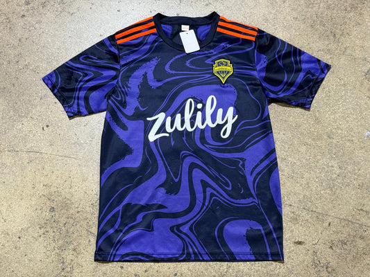 Bootleg Seattle Sounders FC Jersey - Purple/Orange Size Large