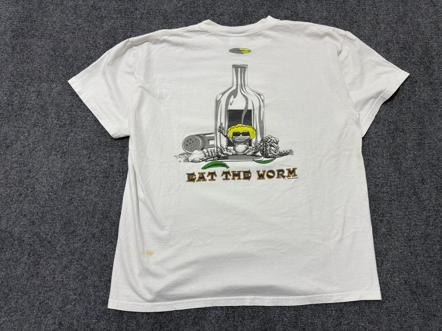 Meet Greet Eat the Worm Tee - White Size XL
