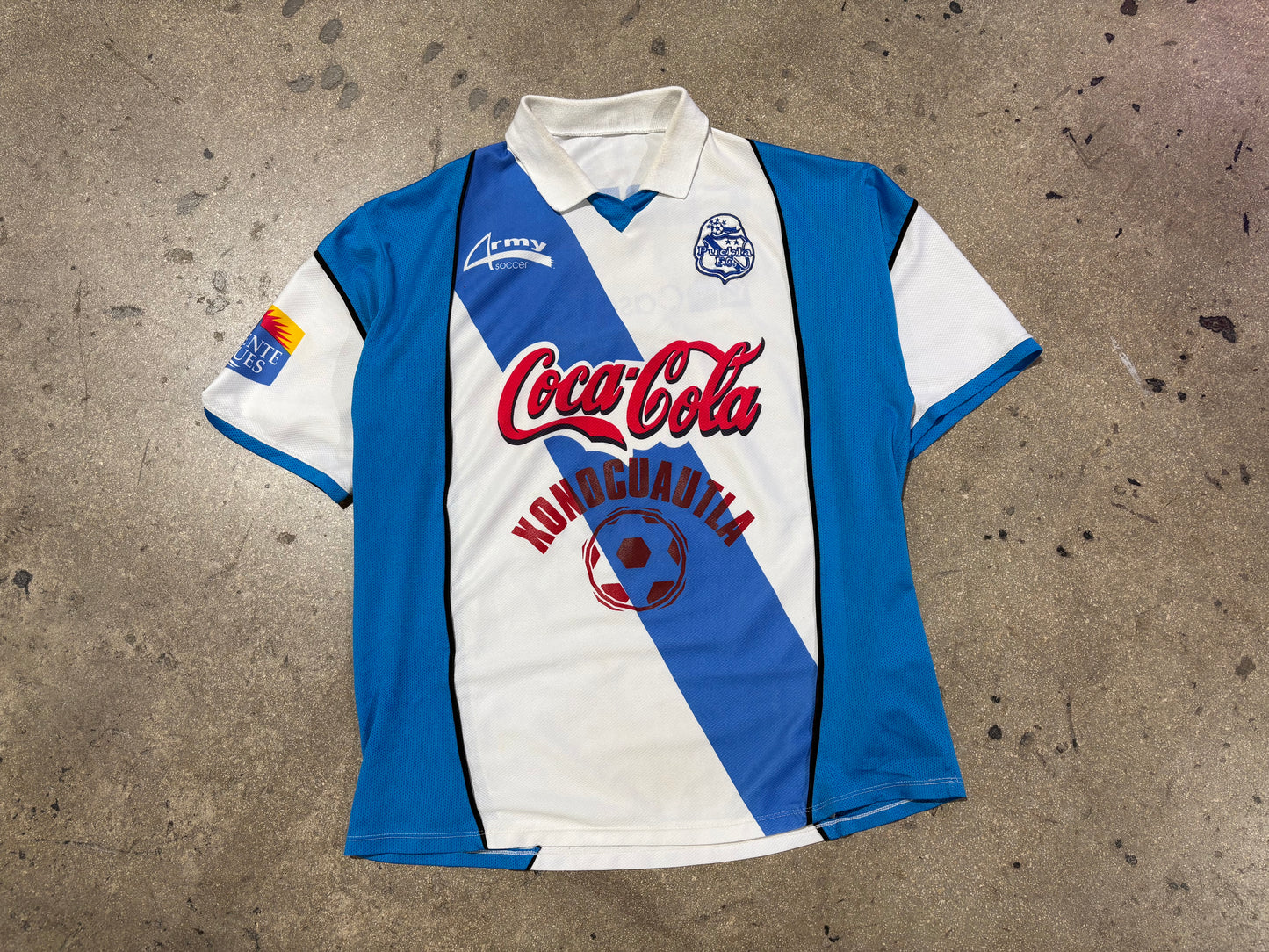 Puebla FC Liga MX Soccer Jersey - White/Blue Size XL
