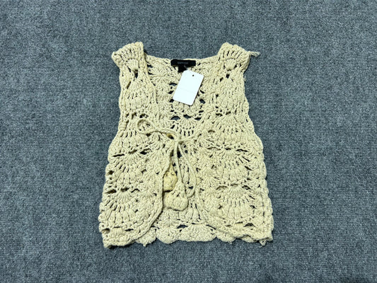 Express Crochet Vest Top - Beige Size XS