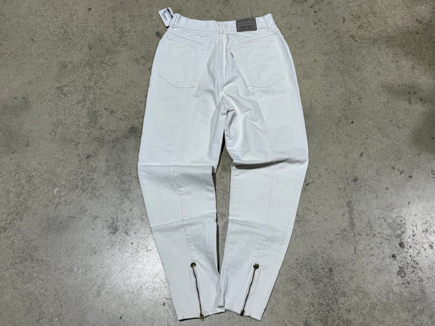 Women's Levis 900 Series Denim - White Size 13