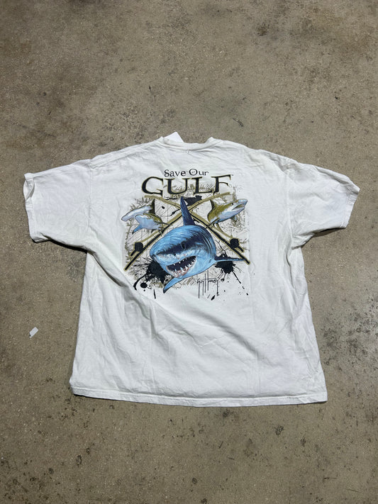 Guy Harvey Save Our Gulf Tee - White Size Large