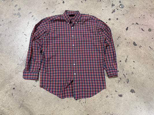 Polo Ralph Lauren Plaid Button Up Shirt - Red/Green Size Small