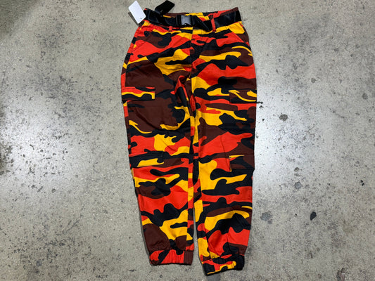 Womens VIP Urban Camo Cargo Pants - Flame Camo Size 9