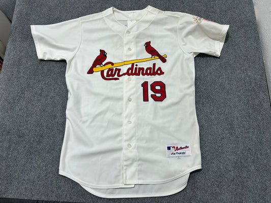 2011 St Louis Cardinals #19 Jay World Series Jersey - White Size 48