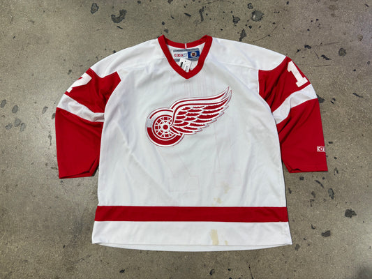 Reebok Detroit Red Wings Hull #17 Authentic Jersey Size XL