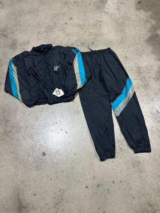 Florida Marlins Track Suit Set - Black/Teal Size Large