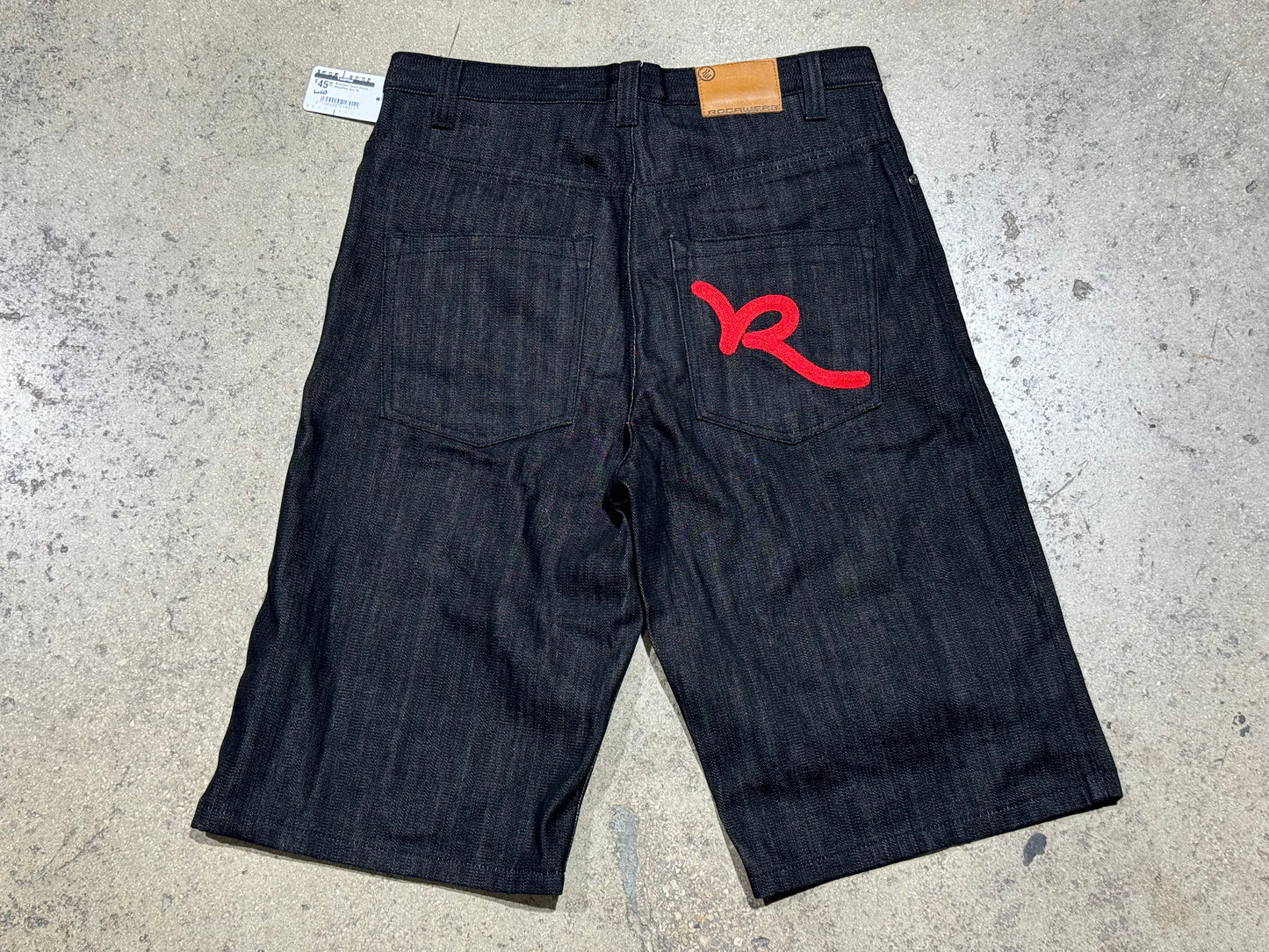 Rocawear Denim Shorts - Black/Red Size 34