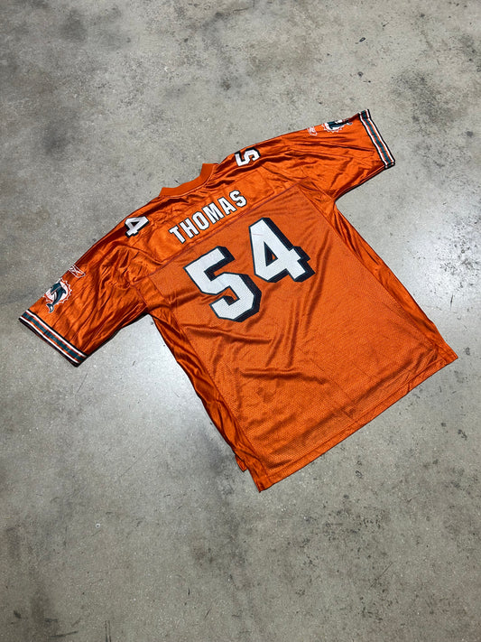 Reebok Miami Dolphins Zach Thomas Alternate Jersey - Orange Size XL